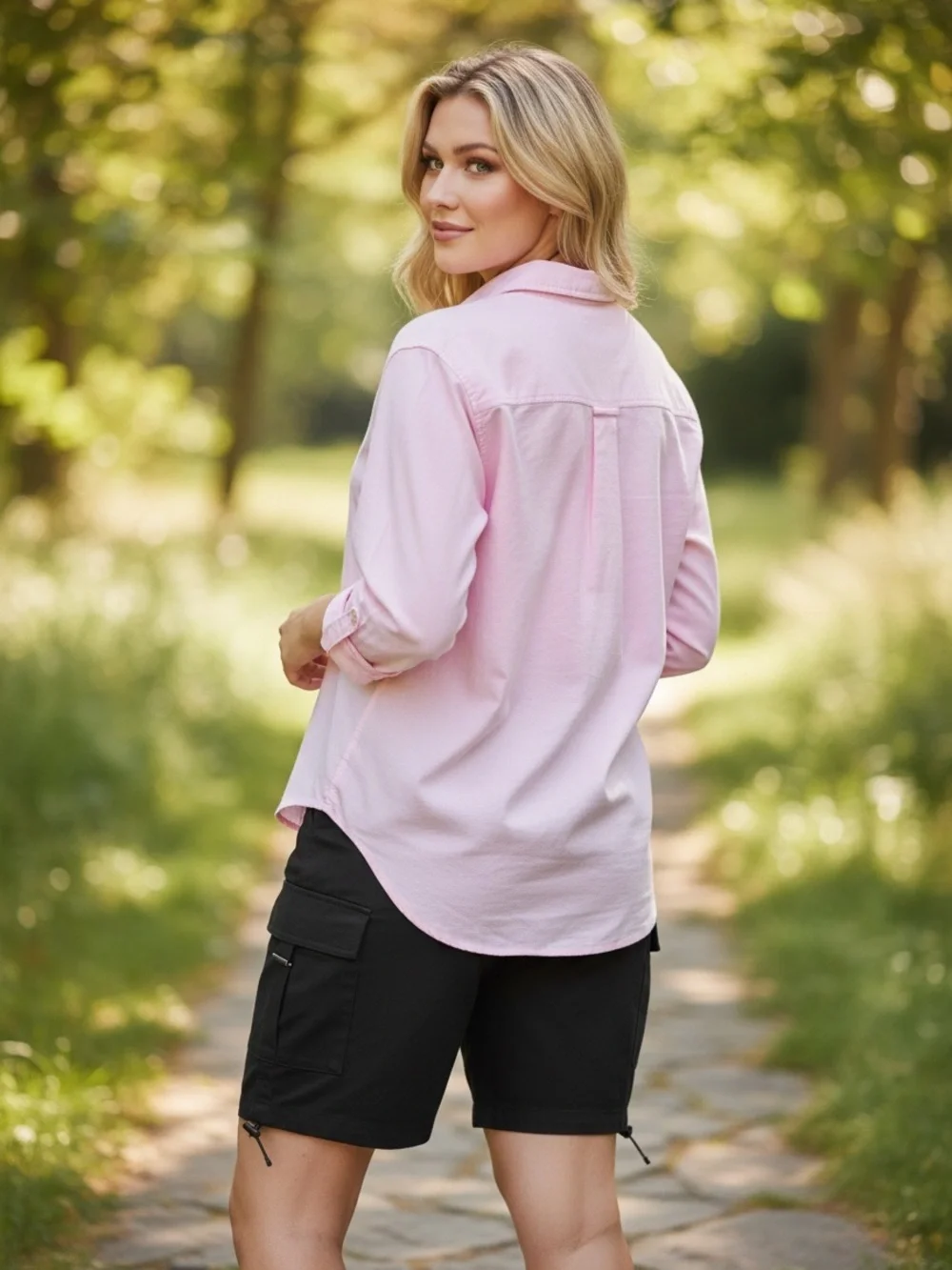 croft & barrow Plus Size 2X Pink Button-Down Shirt 100% Cotton’s - Picture 3 of 10